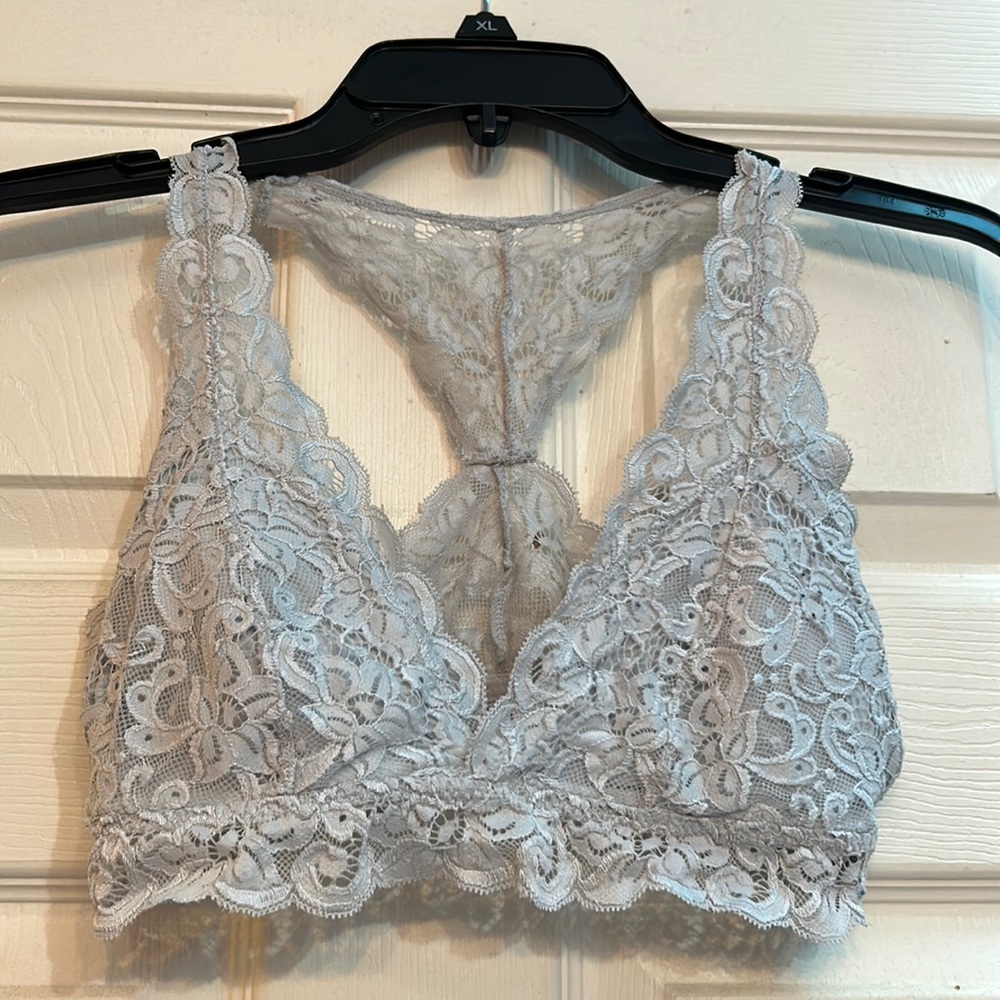 Aeropostale Pale Blue Lace Bralette Size Small
